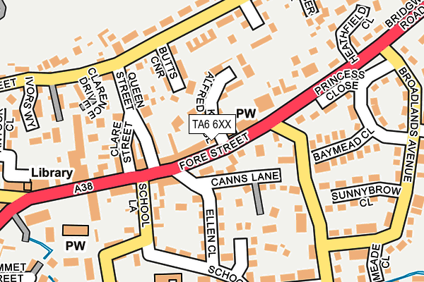 TA6 6XX map - OS OpenMap – Local (Ordnance Survey)