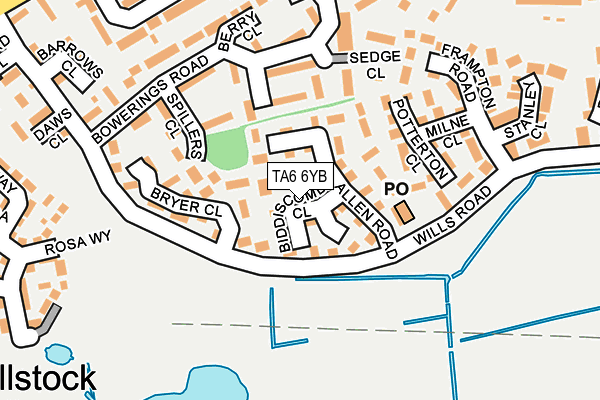 TA6 6YB map - OS OpenMap – Local (Ordnance Survey)