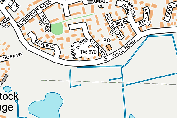 TA6 6YD map - OS OpenMap – Local (Ordnance Survey)