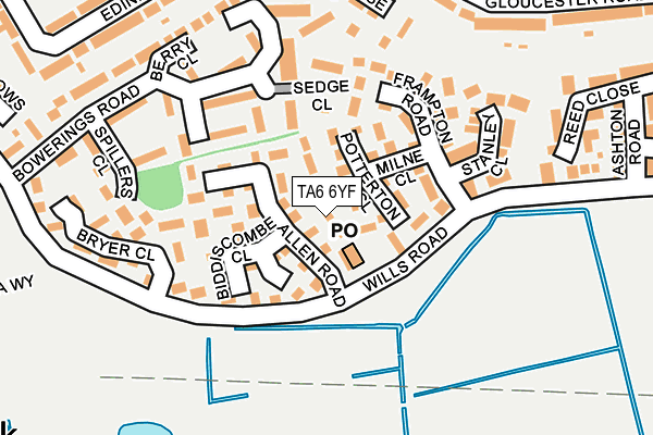 TA6 6YF map - OS OpenMap – Local (Ordnance Survey)