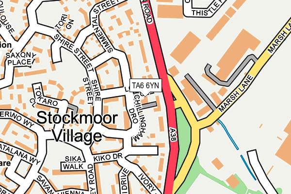 TA6 6YN map - OS OpenMap – Local (Ordnance Survey)