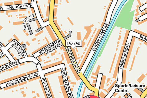 TA6 7AB map - OS OpenMap – Local (Ordnance Survey)