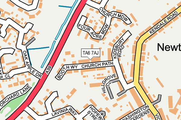 TA6 7AJ map - OS OpenMap – Local (Ordnance Survey)