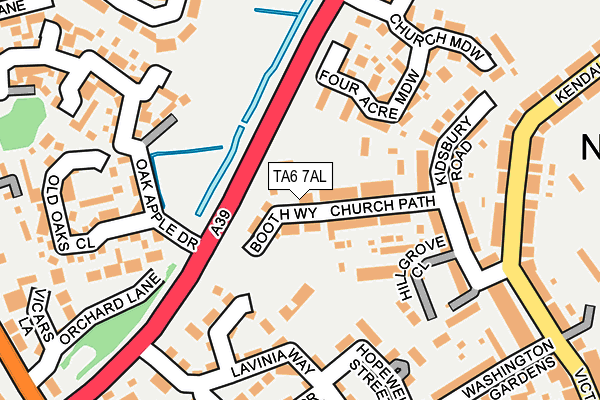 TA6 7AL map - OS OpenMap – Local (Ordnance Survey)
