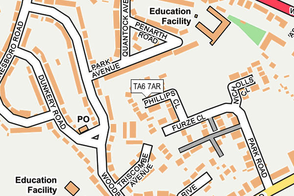 TA6 7AR map - OS OpenMap – Local (Ordnance Survey)