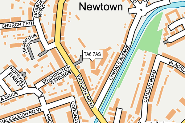 TA6 7AS map - OS OpenMap – Local (Ordnance Survey)