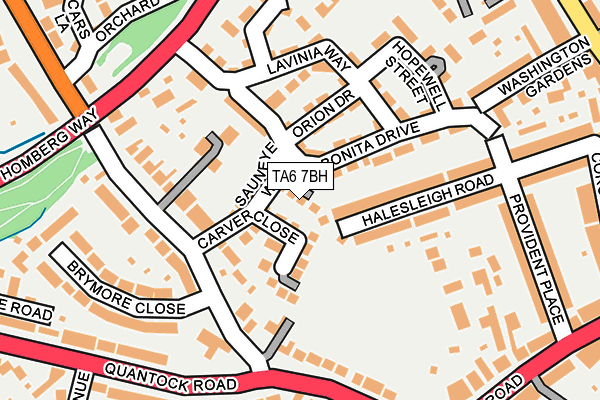 TA6 7BH map - OS OpenMap – Local (Ordnance Survey)