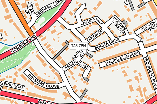 TA6 7BN map - OS OpenMap – Local (Ordnance Survey)