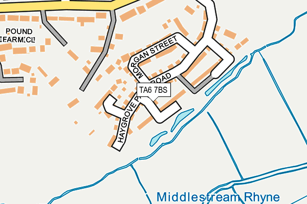 TA6 7BS map - OS OpenMap – Local (Ordnance Survey)