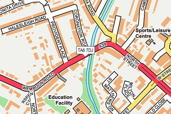 TA6 7DJ map - OS OpenMap – Local (Ordnance Survey)