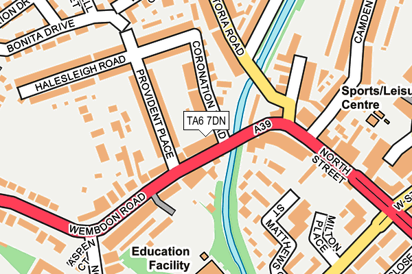 TA6 7DN map - OS OpenMap – Local (Ordnance Survey)