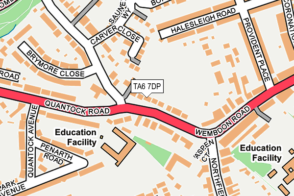 TA6 7DP map - OS OpenMap – Local (Ordnance Survey)