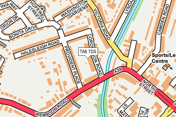 TA6 7DS map - OS OpenMap – Local (Ordnance Survey)