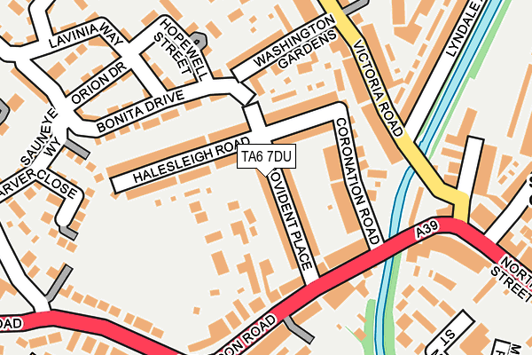 TA6 7DU map - OS OpenMap – Local (Ordnance Survey)