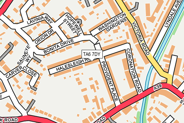 TA6 7DY map - OS OpenMap – Local (Ordnance Survey)