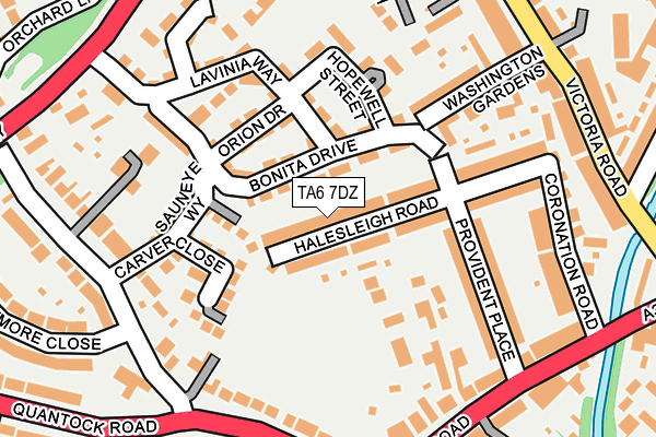 TA6 7DZ map - OS OpenMap – Local (Ordnance Survey)