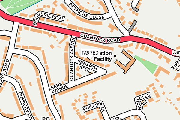 TA6 7ED map - OS OpenMap – Local (Ordnance Survey)