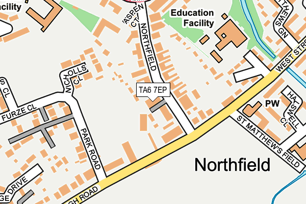 TA6 7EP map - OS OpenMap – Local (Ordnance Survey)