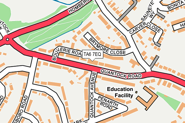 TA6 7EQ map - OS OpenMap – Local (Ordnance Survey)