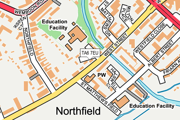 TA6 7EU map - OS OpenMap – Local (Ordnance Survey)