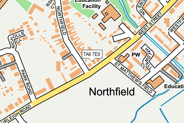 TA6 7EX map - OS OpenMap – Local (Ordnance Survey)