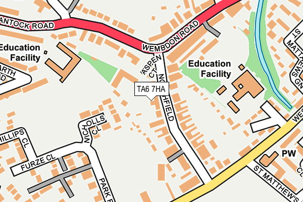 TA6 7HA map - OS OpenMap – Local (Ordnance Survey)