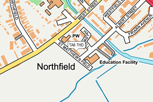 TA6 7HD map - OS OpenMap – Local (Ordnance Survey)