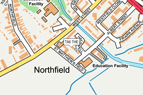 TA6 7HE map - OS OpenMap – Local (Ordnance Survey)