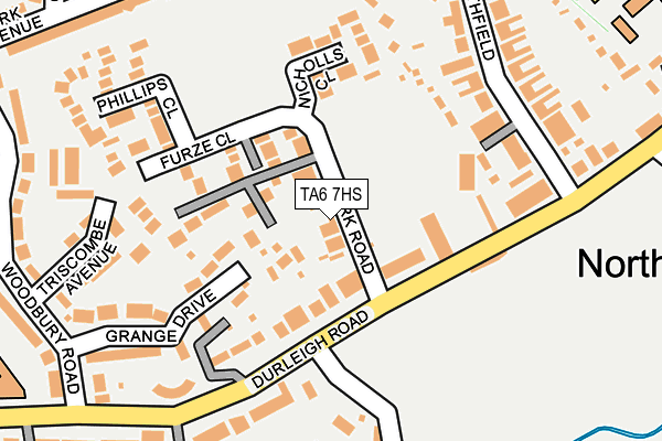 TA6 7HS map - OS OpenMap – Local (Ordnance Survey)