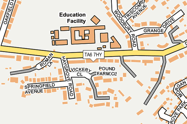 TA6 7HY map - OS OpenMap – Local (Ordnance Survey)