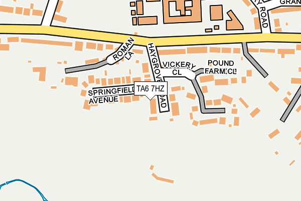 TA6 7HZ map - OS OpenMap – Local (Ordnance Survey)