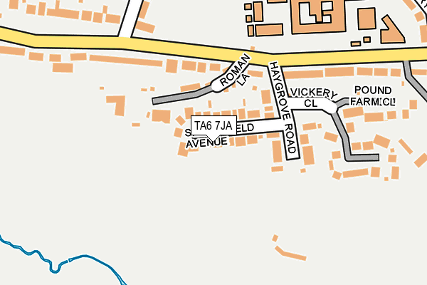 TA6 7JA map - OS OpenMap – Local (Ordnance Survey)