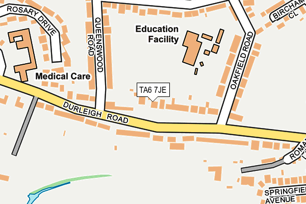 TA6 7JE map - OS OpenMap – Local (Ordnance Survey)