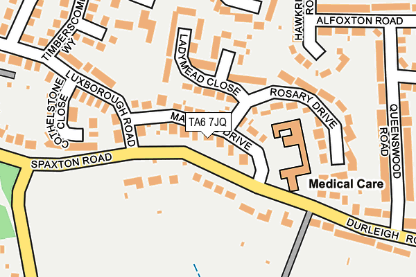 TA6 7JQ map - OS OpenMap – Local (Ordnance Survey)