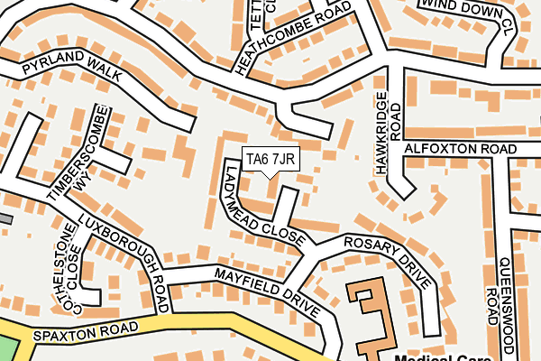 TA6 7JR map - OS OpenMap – Local (Ordnance Survey)