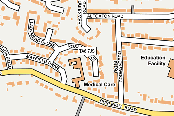 TA6 7JS map - OS OpenMap – Local (Ordnance Survey)