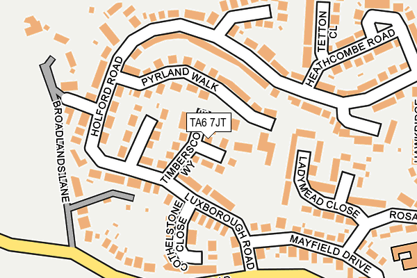 TA6 7JT map - OS OpenMap – Local (Ordnance Survey)