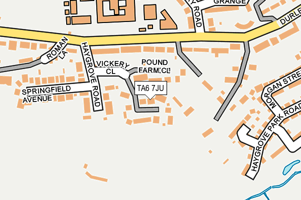 TA6 7JU map - OS OpenMap – Local (Ordnance Survey)