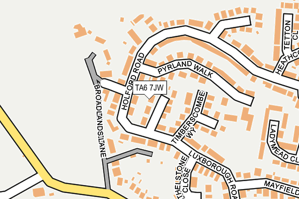 TA6 7JW map - OS OpenMap – Local (Ordnance Survey)