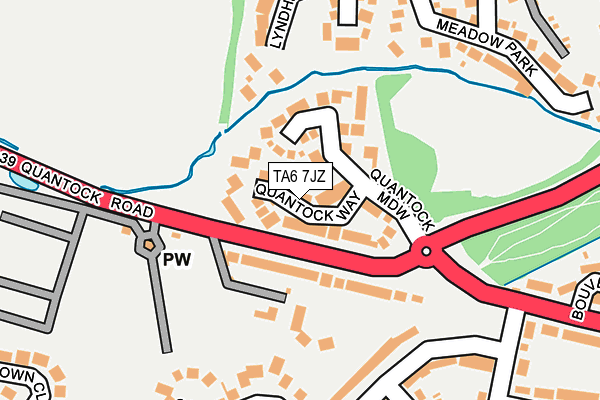 TA6 7JZ map - OS OpenMap – Local (Ordnance Survey)