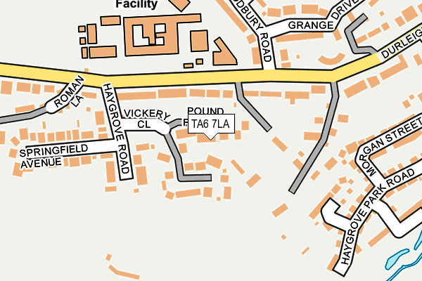 TA6 7LA map - OS OpenMap – Local (Ordnance Survey)