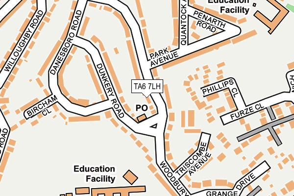 TA6 7LH map - OS OpenMap – Local (Ordnance Survey)