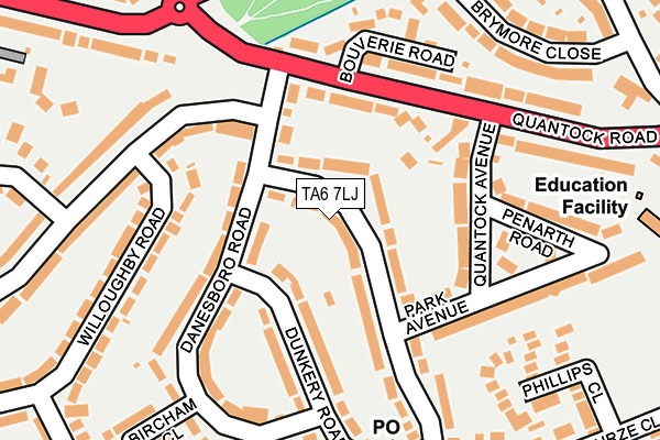TA6 7LJ map - OS OpenMap – Local (Ordnance Survey)