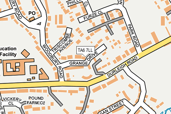 TA6 7LL map - OS OpenMap – Local (Ordnance Survey)