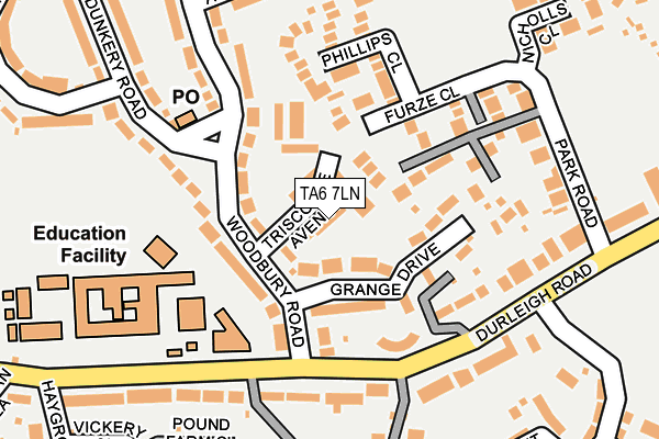 TA6 7LN map - OS OpenMap – Local (Ordnance Survey)