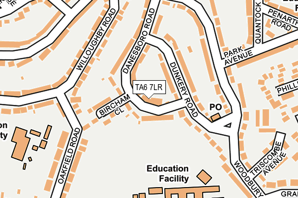 TA6 7LR map - OS OpenMap – Local (Ordnance Survey)