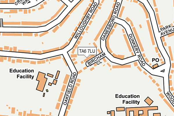 TA6 7LU map - OS OpenMap – Local (Ordnance Survey)