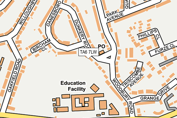 TA6 7LW map - OS OpenMap – Local (Ordnance Survey)