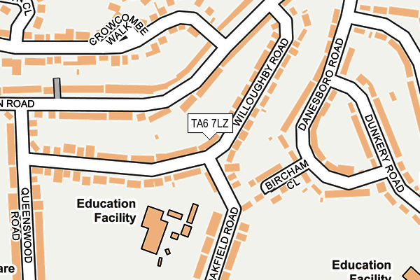 TA6 7LZ map - OS OpenMap – Local (Ordnance Survey)