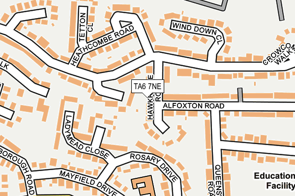 TA6 7NE map - OS OpenMap – Local (Ordnance Survey)